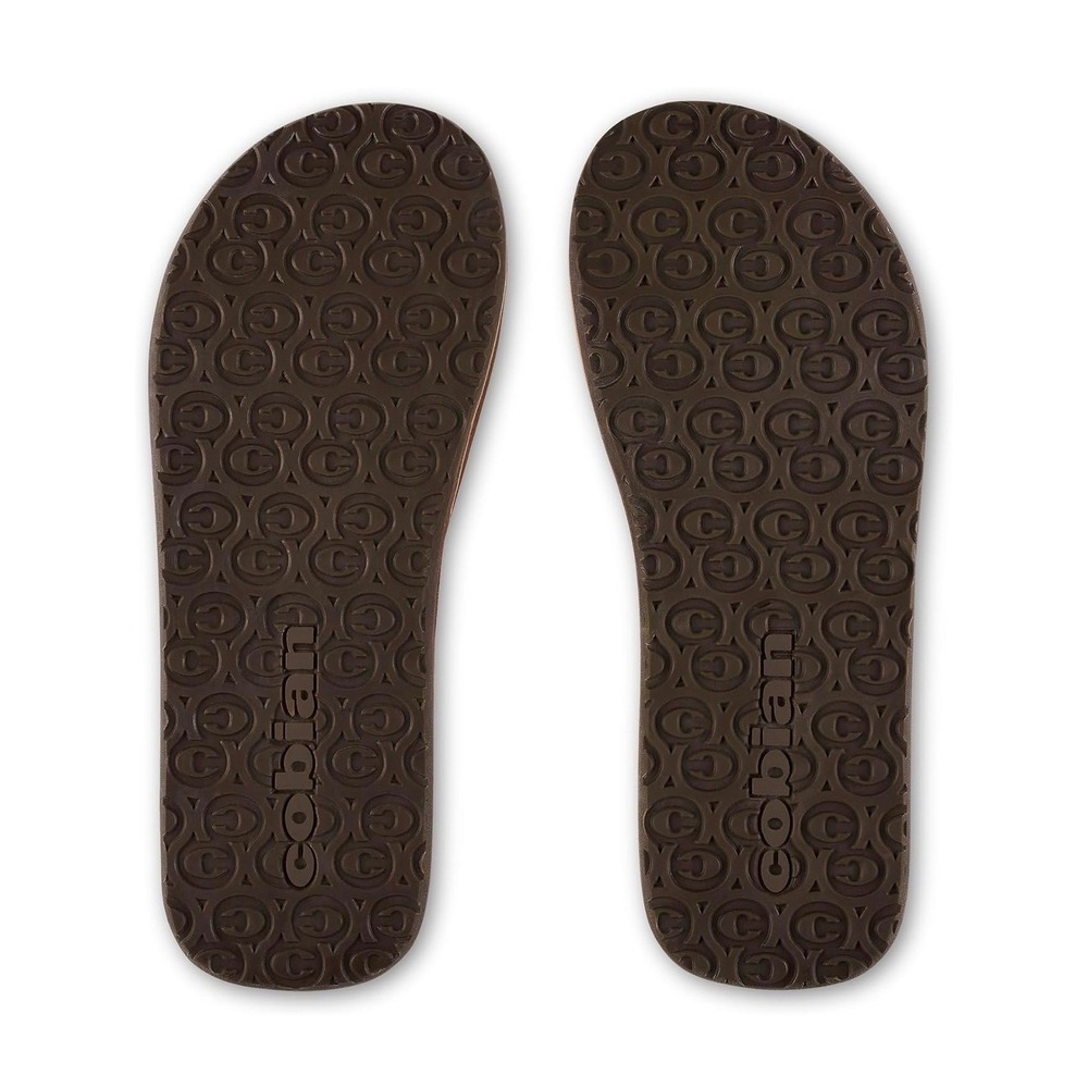 NEW Cobian Campo Lazo Brown Premium Leather Flip Flops Mens Sandals Size 12 $65 - Picture 5 of 8